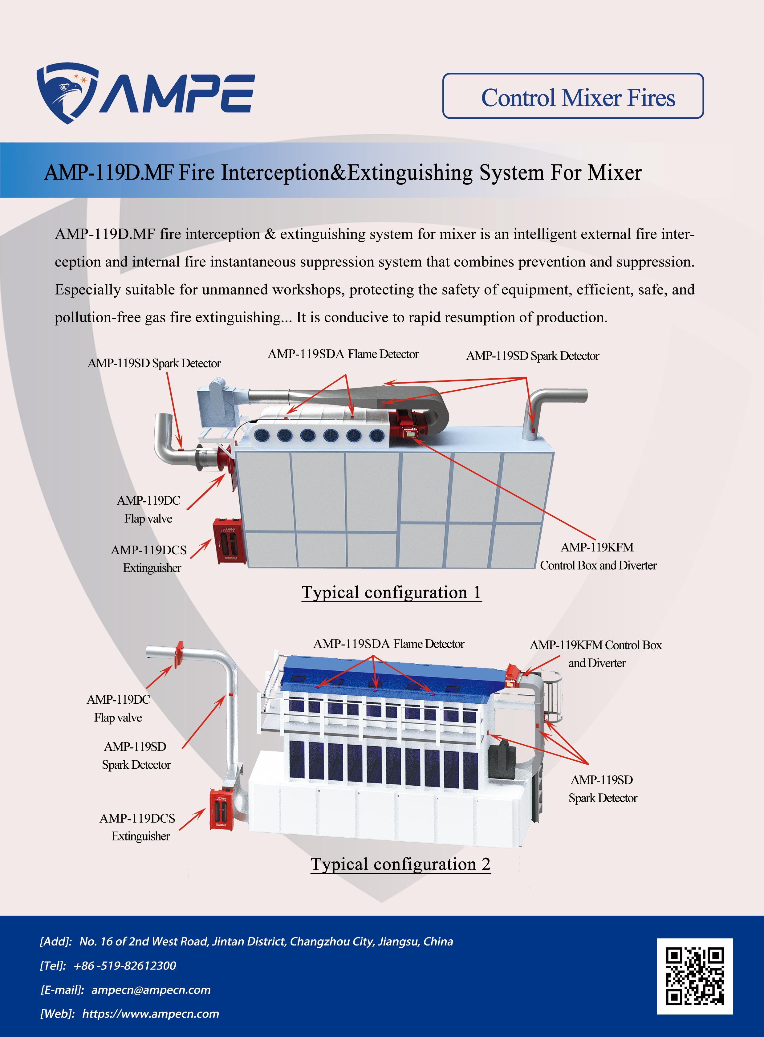 AMP-119D.MF Fire Interception&Extinguishing System For Mixer 